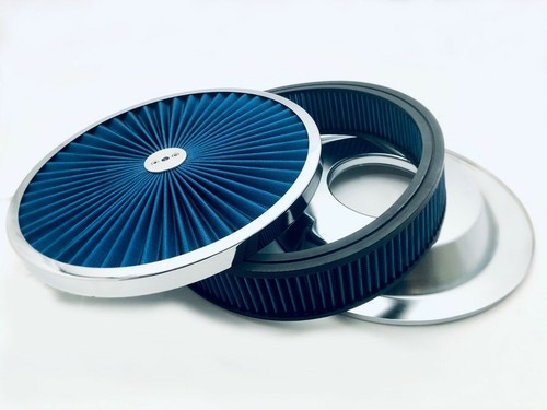 14" x 3" Air Cleaner Set Super Flow Washable Holley Edelbrock Quickfuel AED Carb - Picture 2 of 3