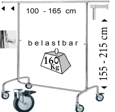 Stabil Kleiderständer Rollgarderobe Kleiderstange Gardeobe Kleiderwagen 2016.1.8