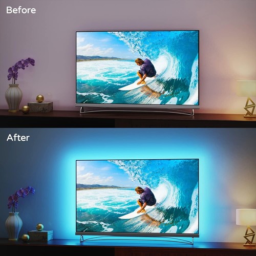 RGB LED Backlight for 70-85 Inch TVs - 18ft USB Strip Lights Enhance Viewing - 第 7/9 張圖片