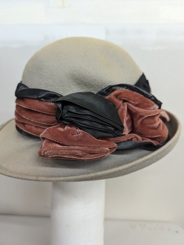 Cappello donna vintage Saks Fifth Avenue lana nastro fiocco elegante taglia unica - Foto 6 di 12