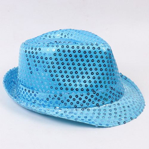 Women Men Jazz Dance Hat Hip Hop Shiny Sequins Stage Performance Hats Party Caps - Picture 23 of 55