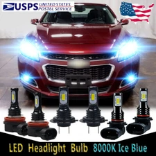 For Chevy Malibu Limited 2016 6X LED Headlight Bulbs High Low Beam Fog Light HKL