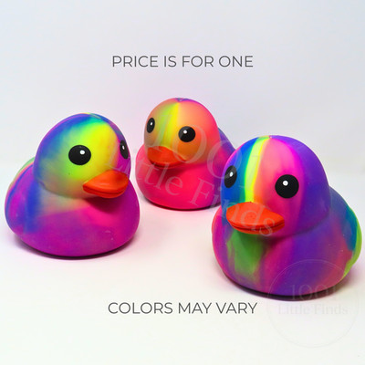 Sunny Days Jumbo Squeezy Duck   Tie-Dye Pink Squishy Stress Relief Toy   New