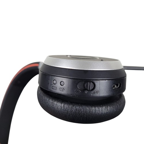 Jabra Evolve 75 Stereo Headset Wireless Bluetooth w/ Case Black & Red NO DONGLE - Zdjęcie 9 z 11