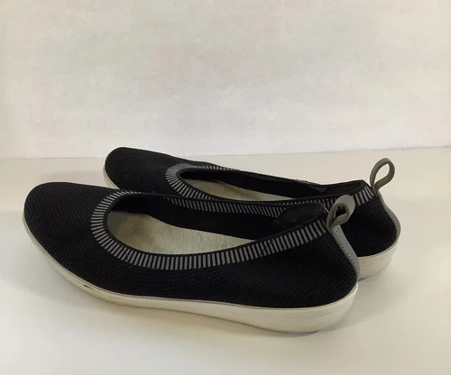 CLARKS Ballerine Cloud Steppers by Clark ciabatte da donna 7 5 M nero bianco scarpe