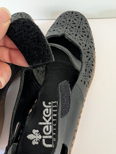SCARPE ESTIVE CASUAL DA DONNA RIEKER TACCO BASSO TAGLIO INCROCIATO GANCIO E PASSANTE 413J0 - Foto 7 di 9