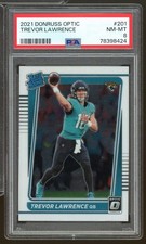 Trevor Lawrence Rookie Card 2021 Donruss Optic #201 PSA 8. rookie card picture