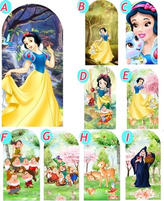 Snow White and the Seven Dwarfs Arch Backdrop Cover Birthday Party Decorations