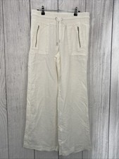 Athleta Cabo Linen Pants Womens 6 Calla Lily White Wide Leg Summer Pockets Boho
