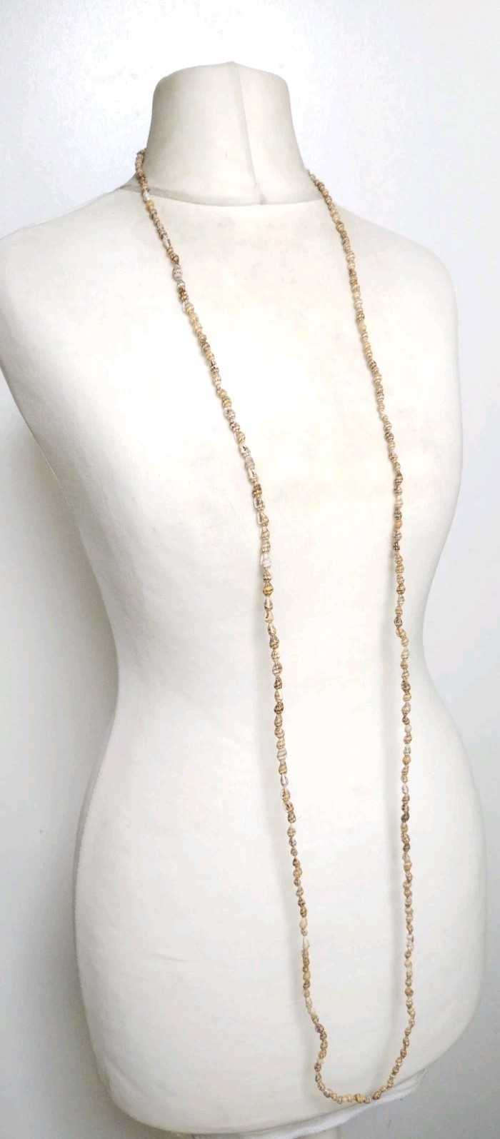 Tiny Long Brown​ White​ Black​ Cone Shell Necklac… - image 3