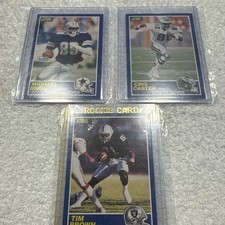 (3) card lot 1989 Score Michael Irvin, Cris Carter, Tim Brown ROOKIE Lot HOF