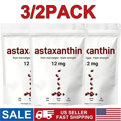 #ad Astaxanthin 12mg from Natural MicroalgaeFor Skin Glow amp; Antioxidant Support $17.09