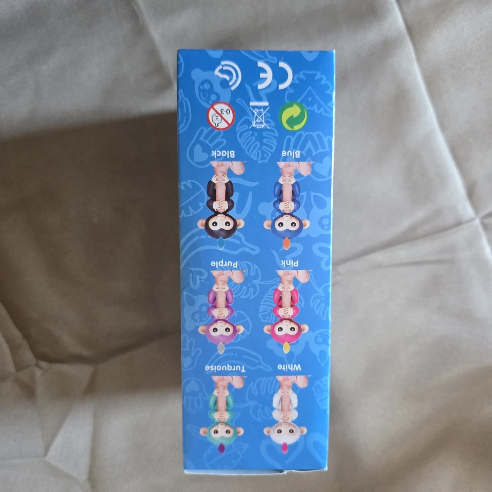 Fingerlings Interactive Baby Monkey Bella Finger Toy Pink w/ Blue Hair WowWee - image 2 of 4