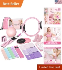 Complete 18-in-1 Pink Pilates Kit for Women - Home Workout Essentials