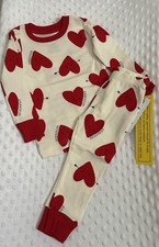 Baby CARTER'S 2-Piece HEART Print Cotton Pajama Set Size 12 Months NWT