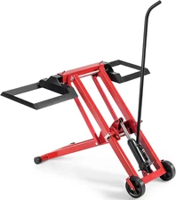 Goplus Lawn Mower Lift, 500LBS Zero Turn Mower Lift with Hydraulic Jack, Mower L