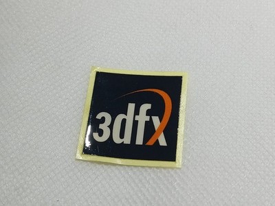 SCHWARZ 3DFX PC RETRO AUFKLEBER ABZEICHEN HANDVEREDELT GLÄNZEND - UK VERKÄUFER