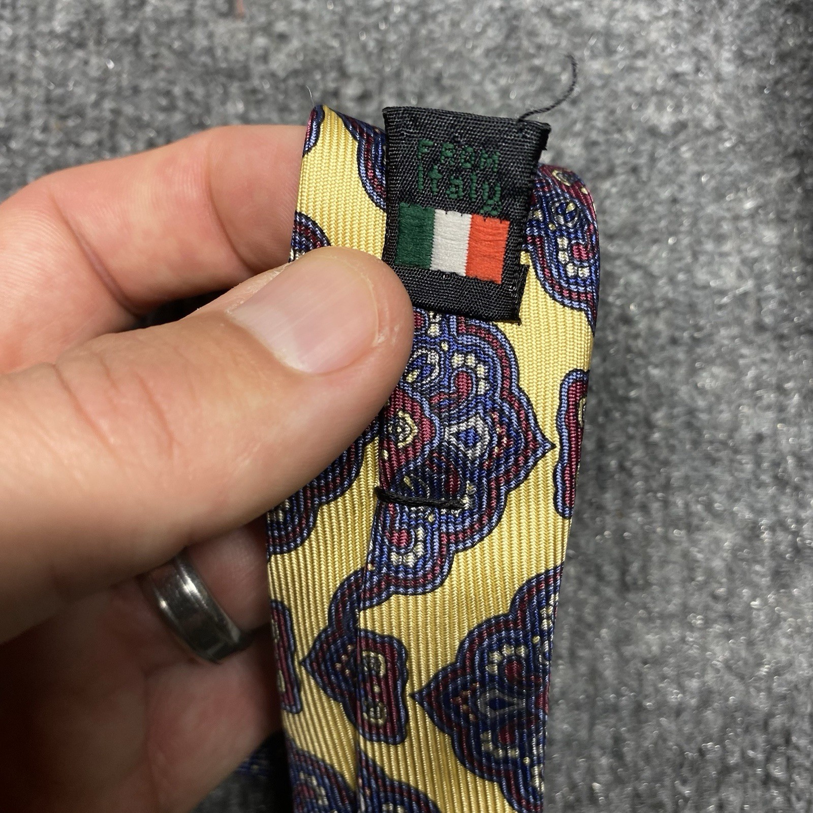 VTG Robert Talbott Tie Geometric Pattern Handsewn… - image 6