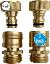 Quick Connector Garden Hose Fittings 2 Pack - Leak-free 34 Snap-on Water Hos