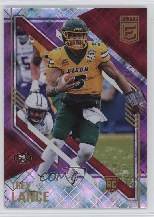 2021 Panini Donruss Elite Rookies Purple 6/99 Trey Lance #105 19zn