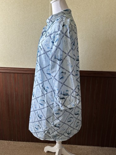 Holly Shae Hemdblusenkleid blau asiatisch Chinoiserie Print XS/M - Bild 2 von 9