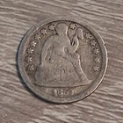 1857 Seated Liberty Dime 10C Circulated Uncertified Collectible US Coin