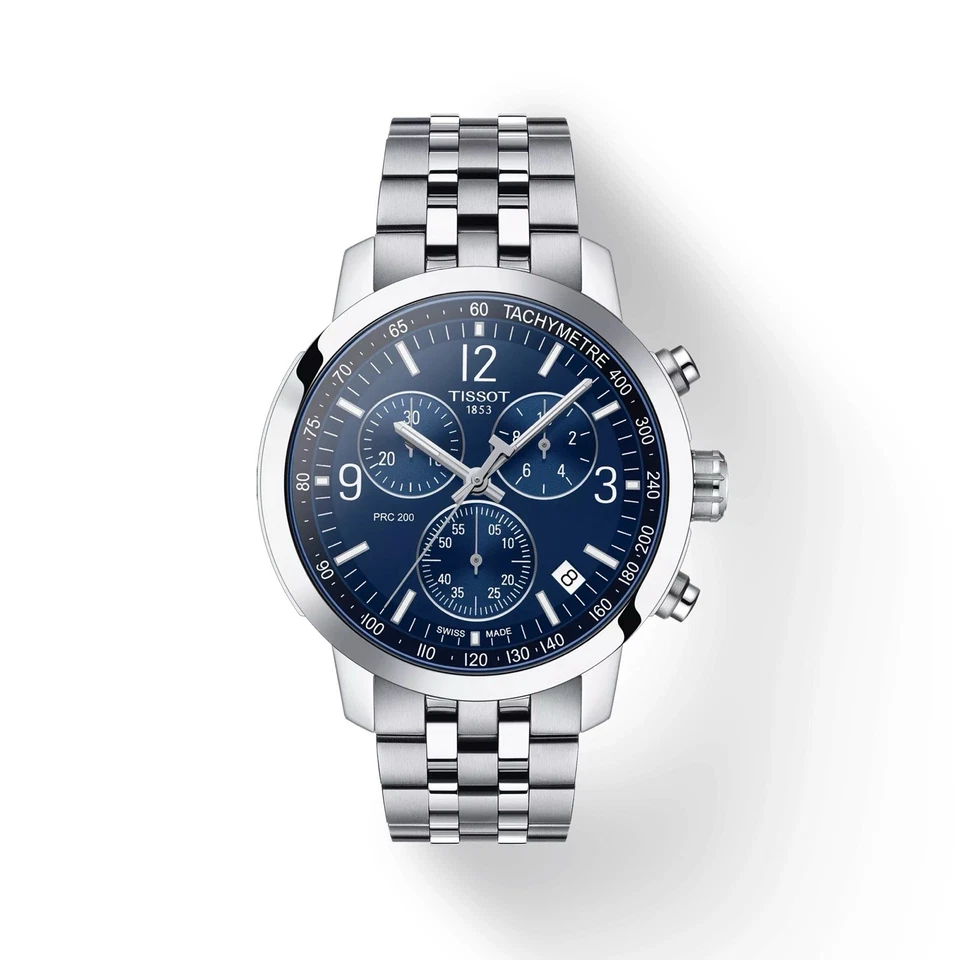 Reloj para hombre Tissot PRC 200 cronógrafo cuarzo 43 mm esfera azul T114.417.11.047.00 Foto 2 de 4