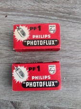 Vintage Analog Foto 2x Philips Photolux Blitze PF1  + Osram Halogen Bellaphot