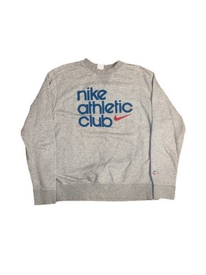 Nike Athletic Club Sweatshirt Mens Large Gray Crewneck Pullover DR9846-063