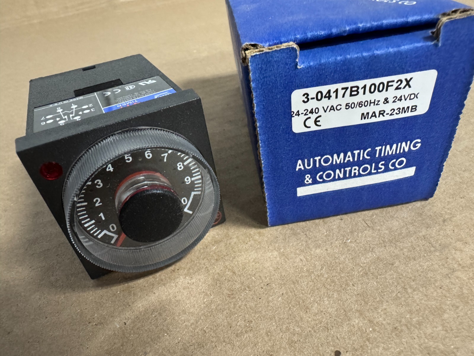 ATC Diversified Electronics 417B-100-F-2-X DIN Multi-Function Timer NEW