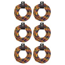 AIRHEAD AHTR-60 60 Ft. Length 2375 Pound Strength 2 Rider Tube Tow Rope 6 Pack 