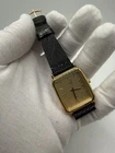Vintage Timex Quartz Gold Tone Rectangular Watch Runs