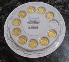 10 pack 6 MHz Gold Quartz Crystals  inficon style Temescal 0506-8010-0