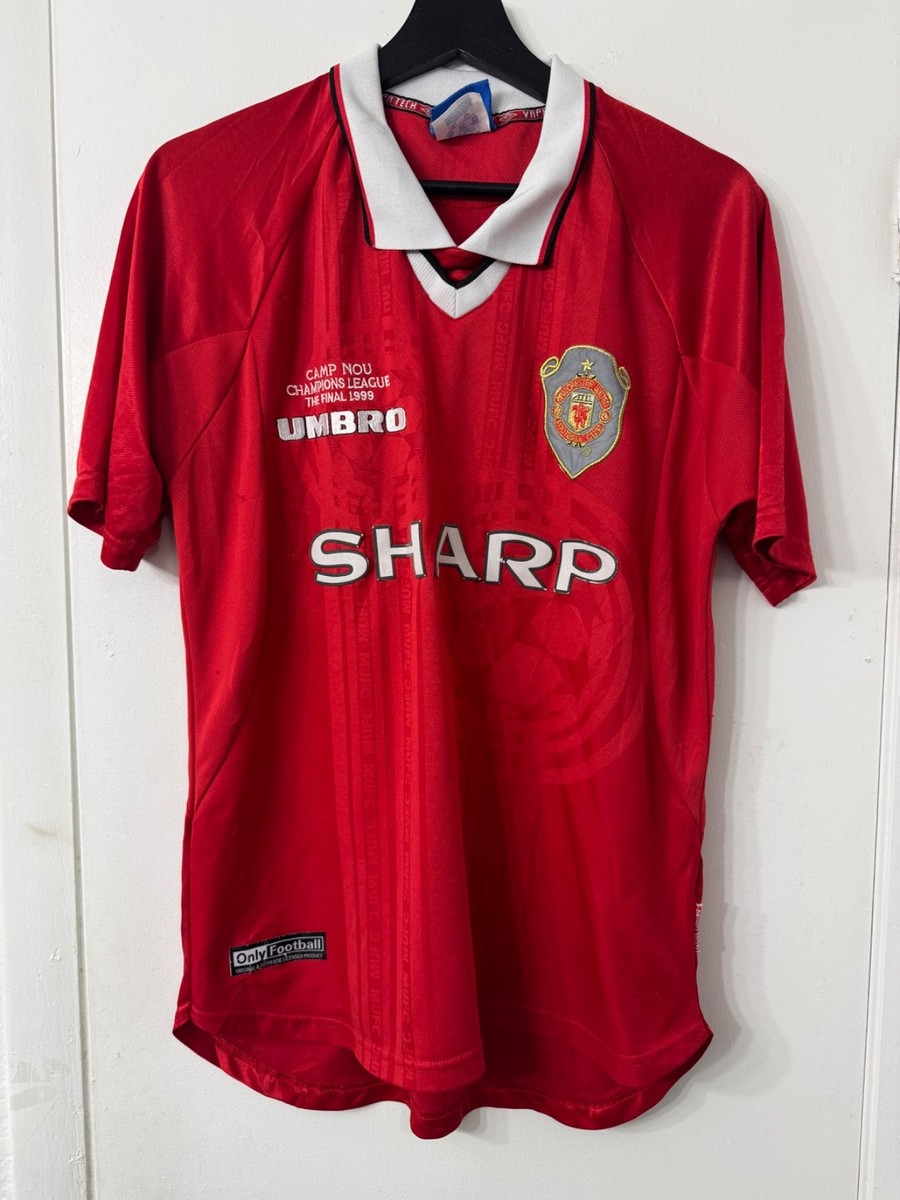 ウェア Manchester United 1999 Champions League MANCHESTER UNITED 1999 HOME SHIRT JERSEY KEANE #16 sz M MEN