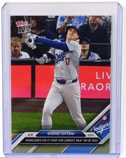 Shohei Ohtani 2024 Topps Now MLB Card 20 HR Longest Home Run 476ft Used Japan