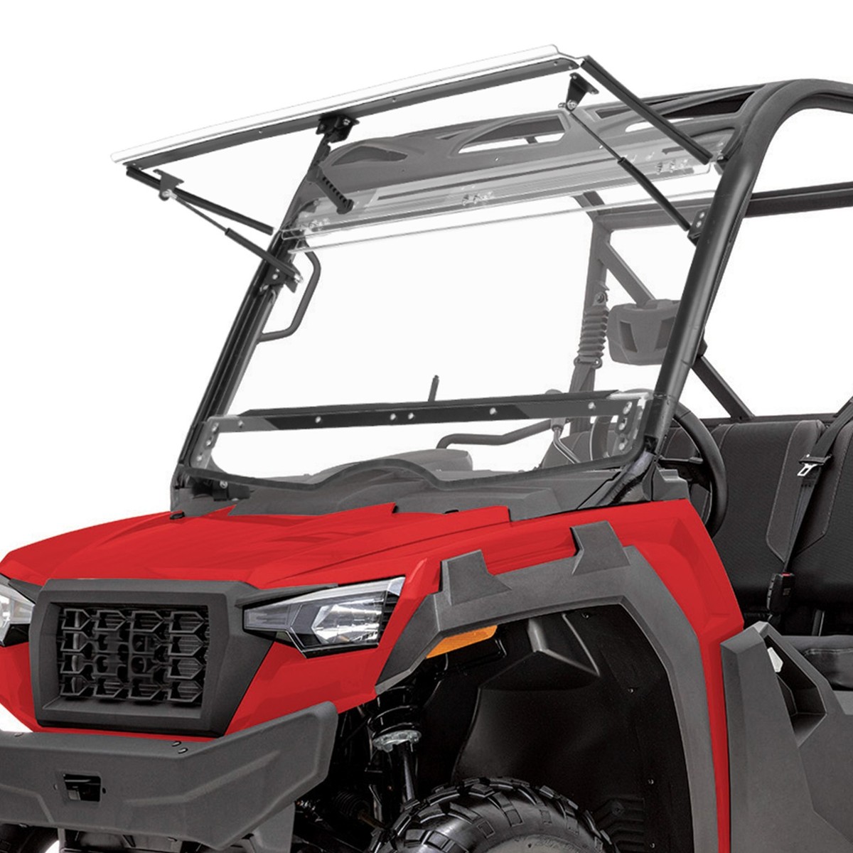3-IN-1 Vented Flip Windshield Hard Coated for TRACKER OFF ROAD 800