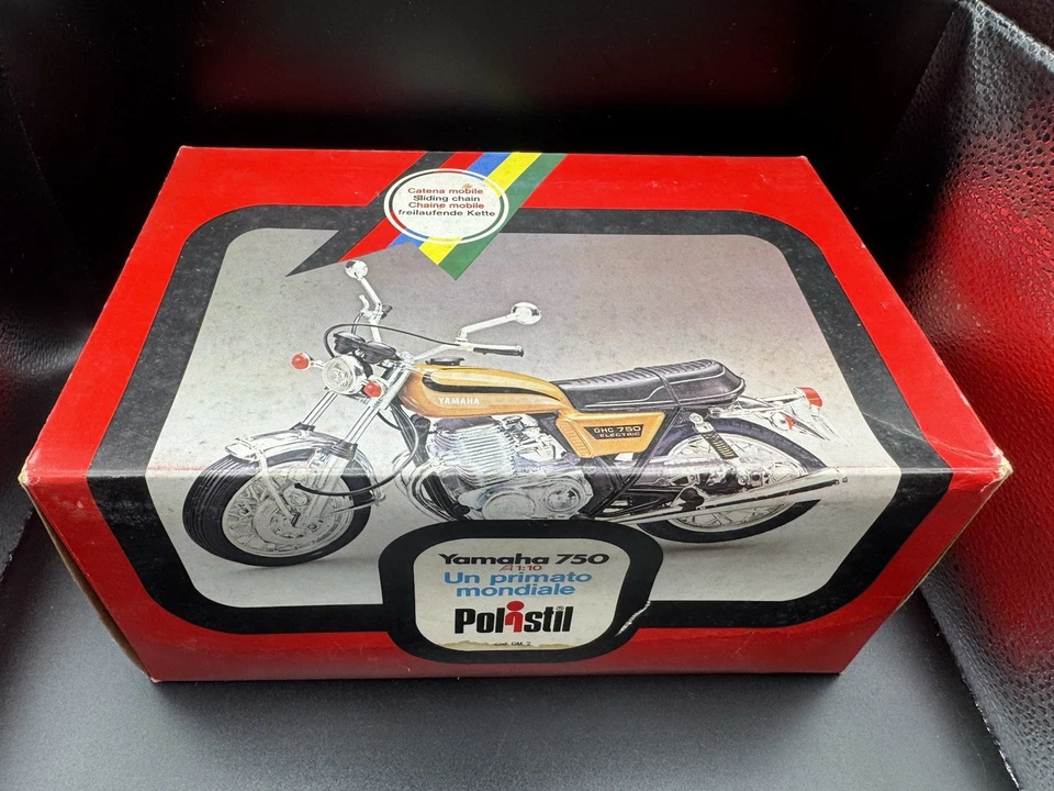 POLISTIL Scala 1/ 10 YAMAHA 750CC moto obsoleta con scatola originale!!! - Immagine 4 di 4