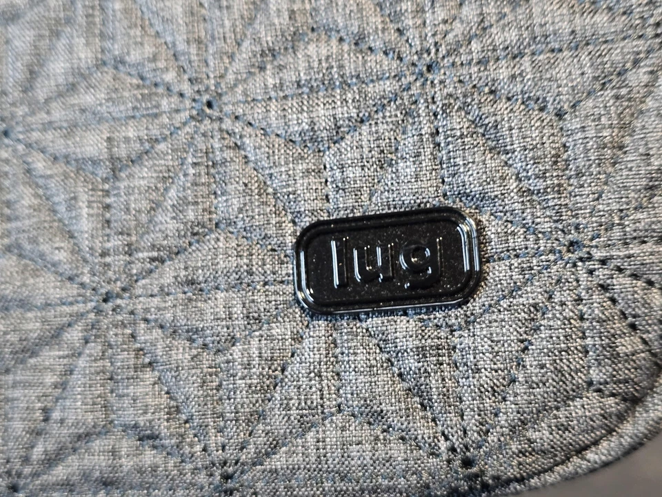 Lug Tugboat Weekender Duffel Bag Gray Quilted Travel Carry On Tote Organizer - Image 2 of 4