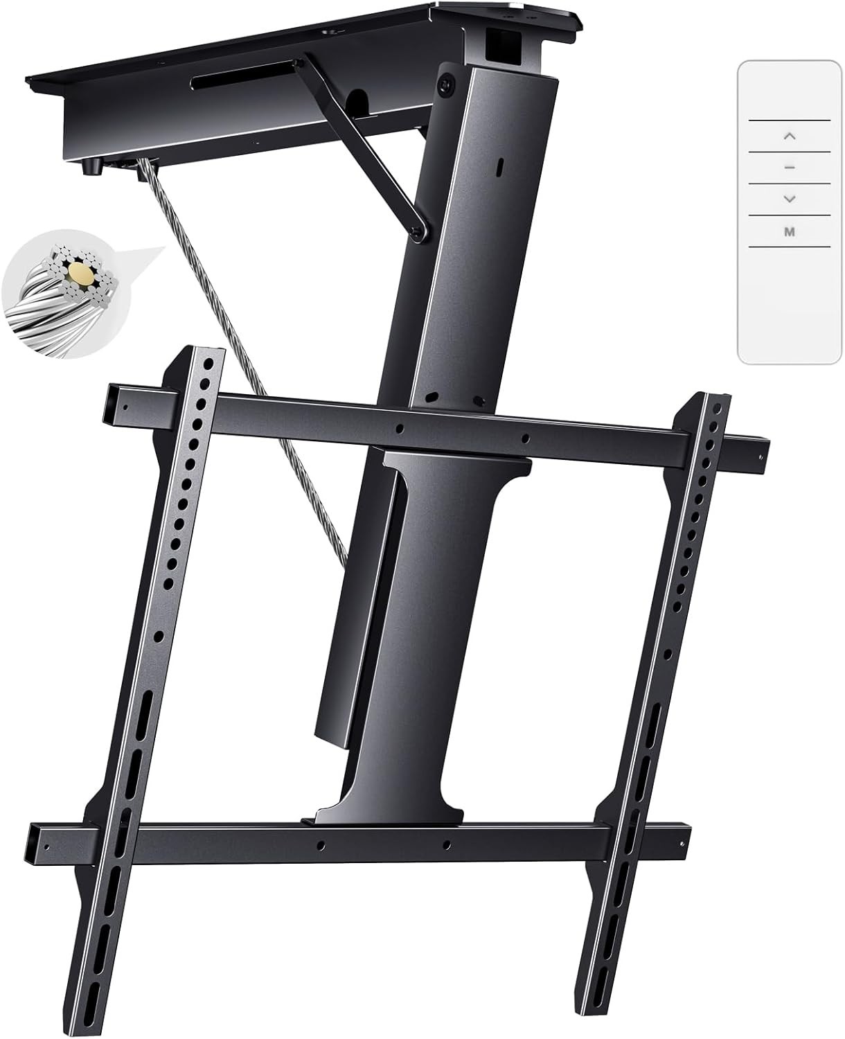 Electric Ceiling TV Mount, Remote Adjustable Flip Down Bracket for 32"-70" TVs