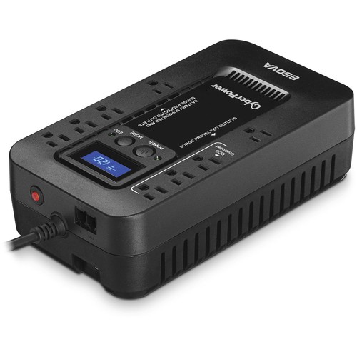 CyberPower EC650LCD-R 650VA/390W 8 Outlets ECO LCD UPS - Certified Refurbished - Afbeelding 3 van 3