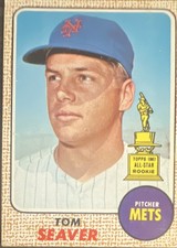 Topps 1968 Tom Seaver Rookie Baseball Card #45 New York Mets All-Star Rookie