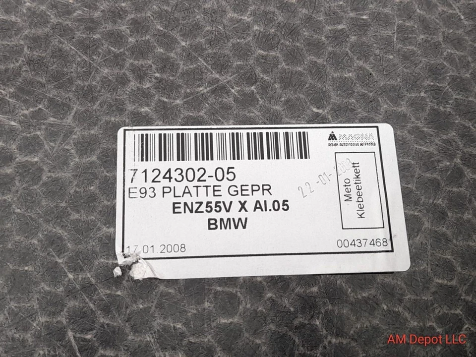 2008 BMW 335i 335xi 328xi 328i E93 Convertible Trunk Floor Panel 51477124302 - Изображение 3 из 3