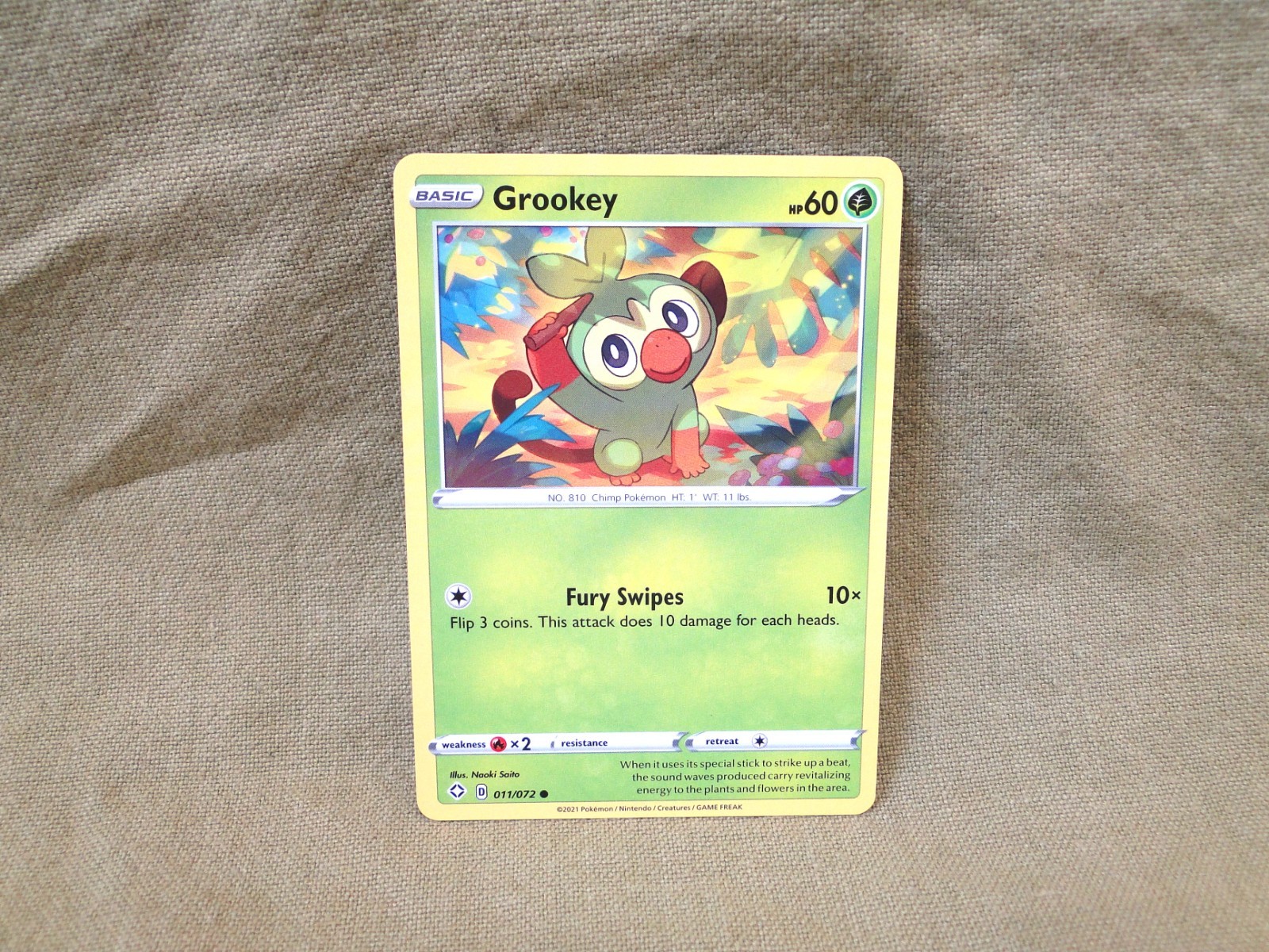 Pokemon Trading Card - Shining Fates: Grookey 011/072