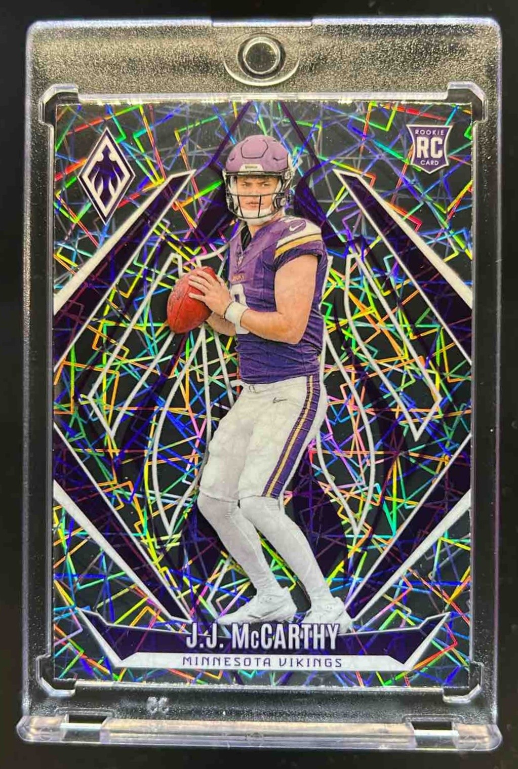 2024 Phoenix JJ McCarthy RC Lazer Rookie #185 Vikings