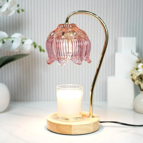 SupBri Candle Warmer Lamp with Timer, Christmas Birthday Gifts for Lotus-Pink - product listing photo