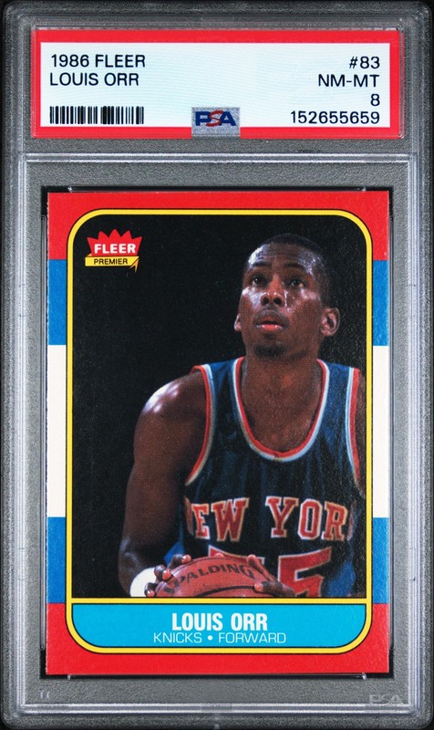 1986 FLEER #83 LOUIS ORR PSA 8