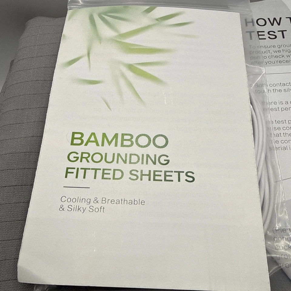 Fitted Grounding Sheets, 20% Silver + Organic Bamboo, Silky Soft MADE IN USA - Image 2 of 4