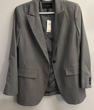 Banana Republic Heather grey Blazer Jacket Women  s 6P One Button NWT 160