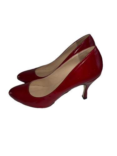 ST. JOHN Red Patent Leather Pump With Stiletto Heel Size 9M - Picture 3 of 9