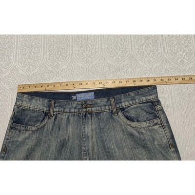 Indigo Thirty Jeans Co Men's 42x34 Blue Wash Denim Straight Wide
